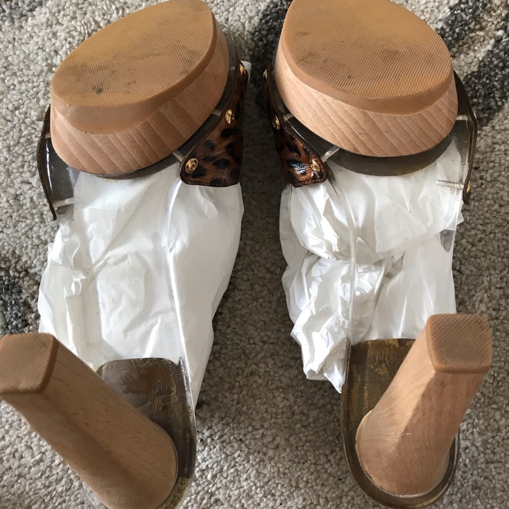 Stuart Weitzman Leopard Print Slides Size 9.5 - image 5